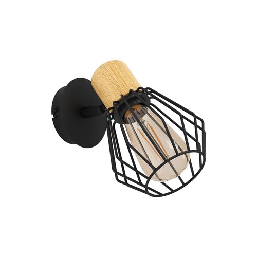 Patère Spot E27 40w Eglo Palmorla Noir Ø10,5cm