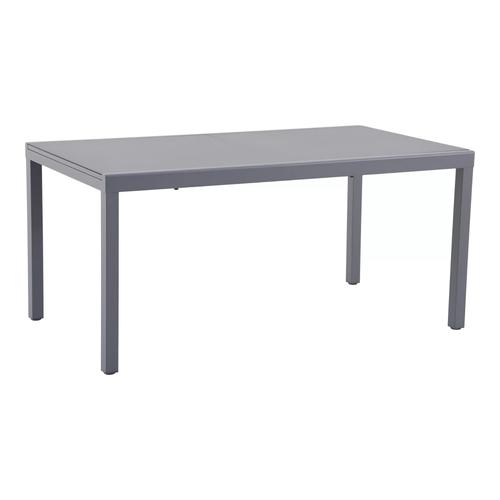 Table Extensible Moorea Goodhome Aluminium Et Verre Trempé Mat Gris Acier L.240 X L.89.5 X H.75cm