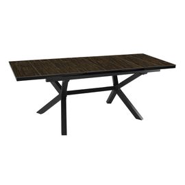 Table De Jardin Extensible Absolu Proloisirs Hpl Mat Coloris Bambou Châssis Graphite P.100 Cm X L.180/240 Cm X H.77 Cm