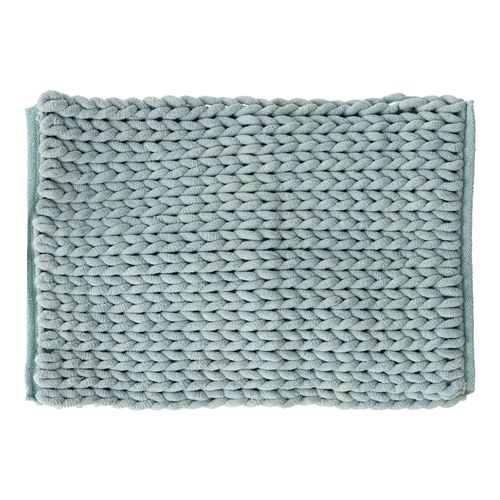 Tapis de salle de bains L.75 x l.50 cm 5Five gamme Colorama coloris bleu