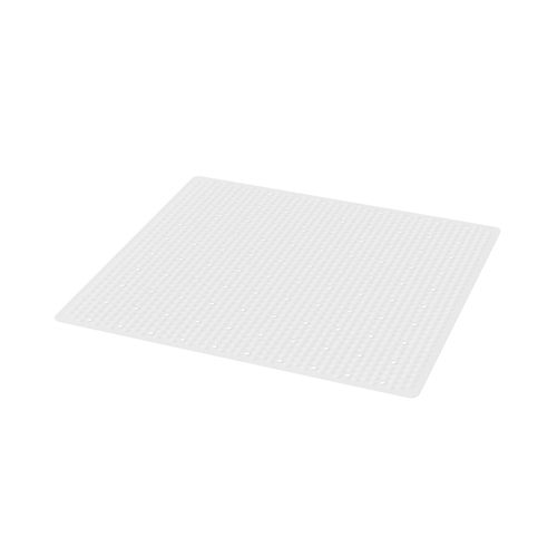 Tapis antidérapant rectangulaire baignoire et douche Glomma coloris blanc en élastomère thermoplastique L.52 x l.54 cm