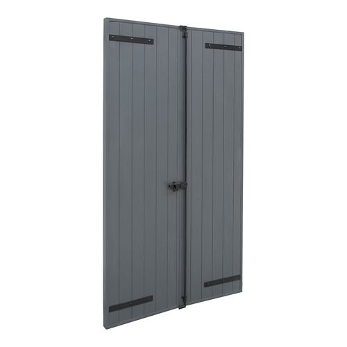 Volet battant 2 vantaux Fortia en aluminium coloris anthracite l.100 x H.175 x Ép.4 cm