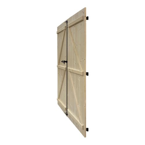 Volet battant 2 vantaux Fortia en bois coloris naturel l.140 x H.215 x Ép.2,7 cm