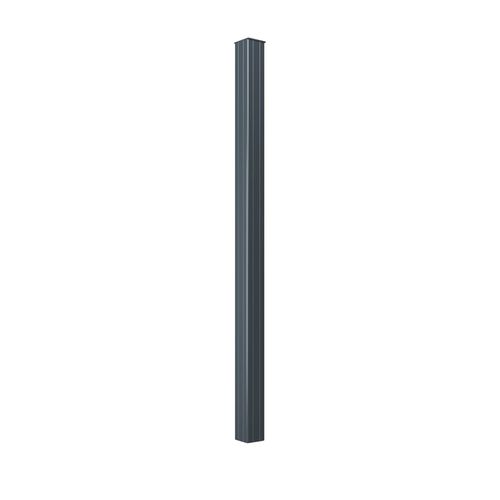 Poteau Aluminium Avec Chapeau Gris, H.260 Cm