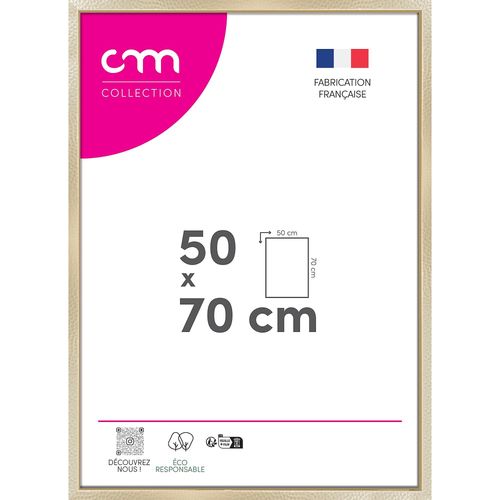 Cadre photo Croisette cm Creation doré martelée l.53 x H.73 cm
