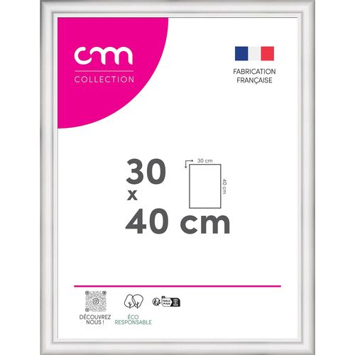 Cadre photo Bella cm Creation blanc mat l.34 x H.44 cm