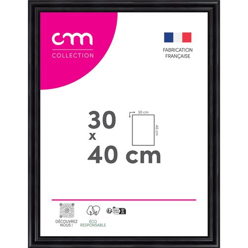 Cadre photo Bella cm Creation noir mat l.34 x H.44 cm