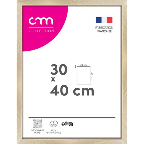 Cadre photo Croisette cm Creation doré martelée l.43 x H.33cm