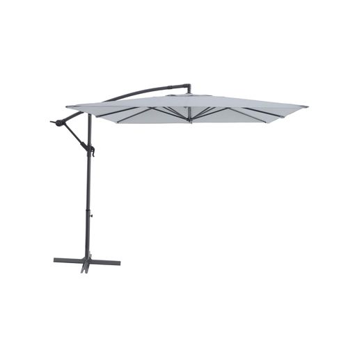 Parasol Déporté Carré Inclinable Cabruna 2,5 X 2,5 M Couleur Gris