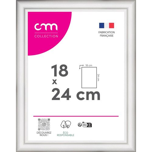 Cadre photo Bella cm Creation blanc mat l.22 x H.30 cm