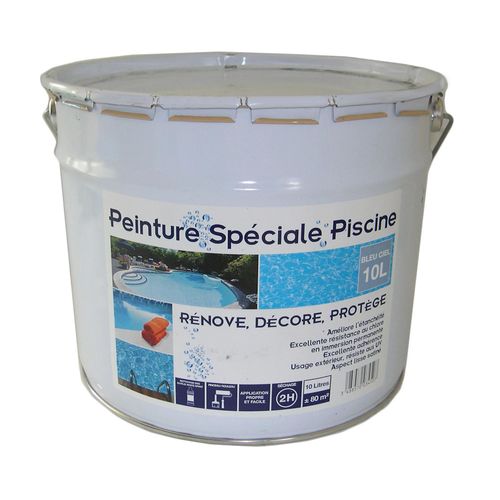 Peinture extérieure spéciale piscine bleu ciel 10L