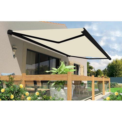 Store Banne Motorisé Avec Coffre Intégral Arizona T101 - Armature Noire - 6 X 3,5m Sunstyl