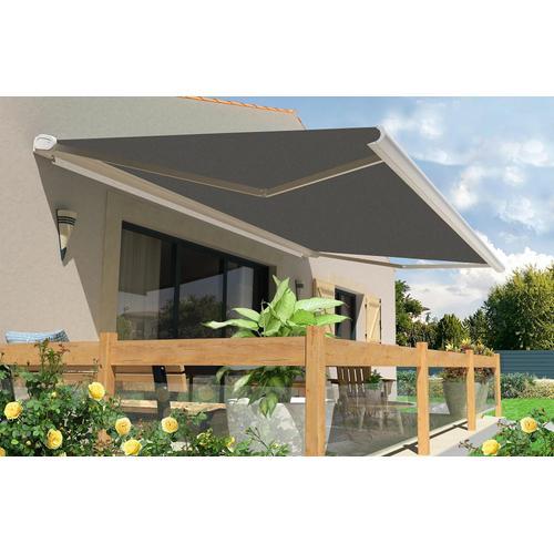 Store Banne Motorisé Avec Coffre Intégral Arizona S126 - Armature Blanche - 6 X 3,5m Sunstyl