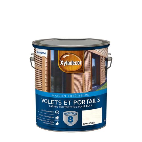 Lasure extérieure protectrice acrylique volets et portails Xyladecor satin 5L blanc