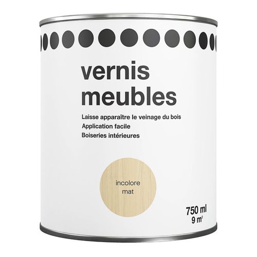 Vernis pour meubles incolore mat 750ml