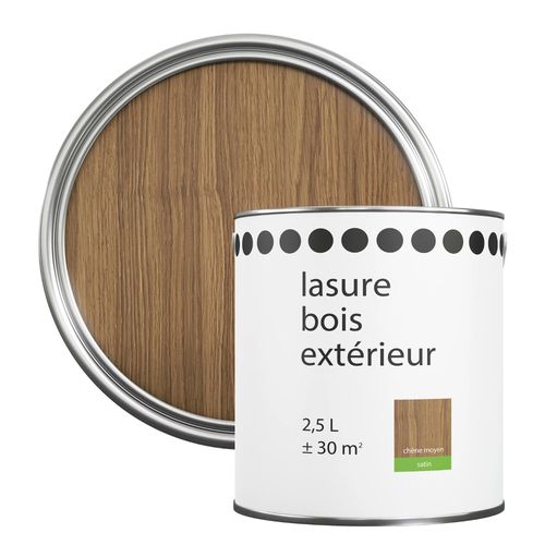 Lasure extérieure chêne moyen 2 ans GoodHome 2,5L
