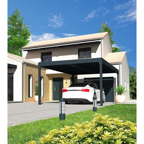 Pergola Solaire Autoportante Aluminium Gris 4,63 X 3,5 M Sunstyl