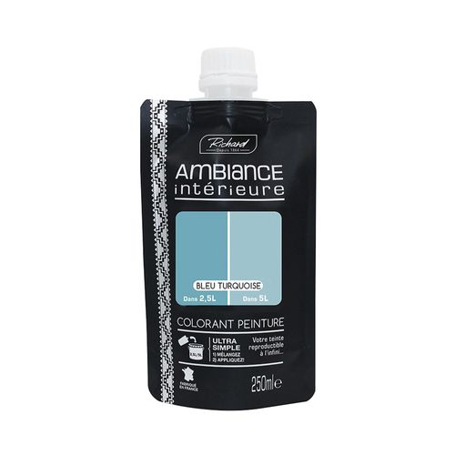 Colorant pour peinture Doypack Ambiance intérieure bleu turquoise 250ml