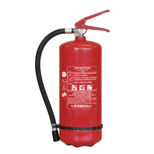 Extincteur poudre ABC 6 kg Lifebox avec manomètre