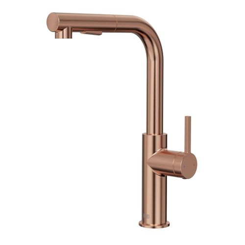Mitigeur de cuisine cuivré avec douchette Essebagno Pure II
