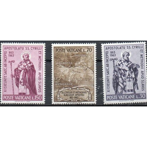 Vatican Timbres Saint Cyrille Et Méthode 1963