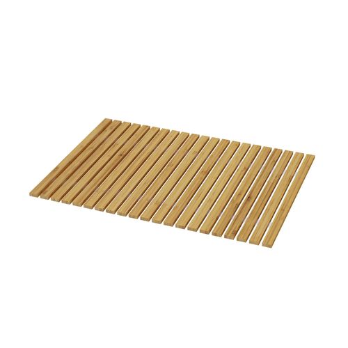 Caillebotis antidérapant rectangulaire GoodHome Calendon coloris marron en bambou L.70 x l.50 cm