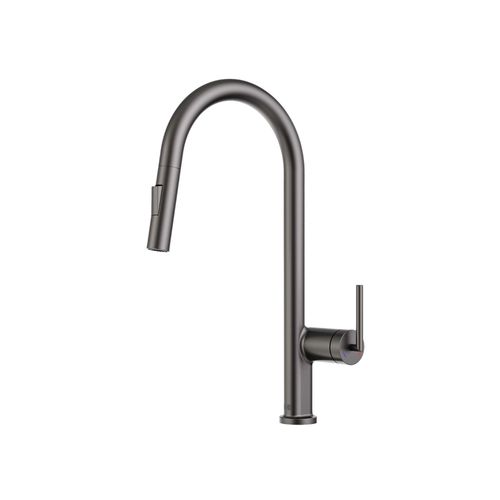 Mitigeur de cuisine gun métal avec douchette Essebagno Iconic