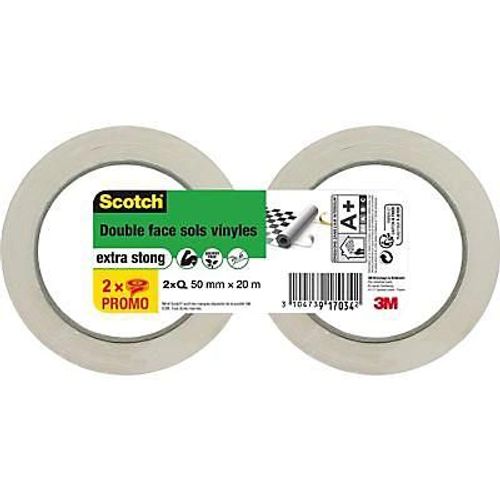 Double face pour sols vinyles Scotch 50 mm x 20 m