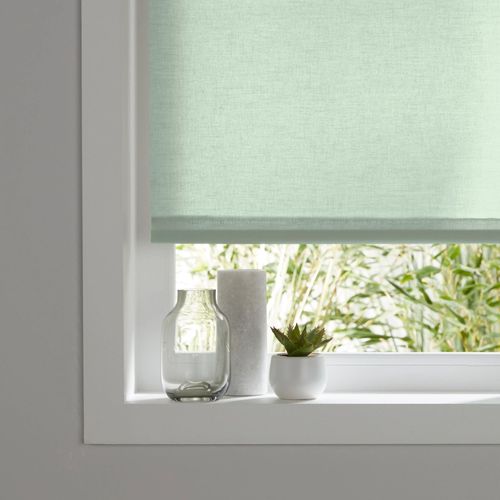 Store enrouleur tamisant Halo mat vert sauge L.180 x l.40 cm