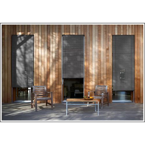 Store enrouleur bois gris 140 x 180 cm