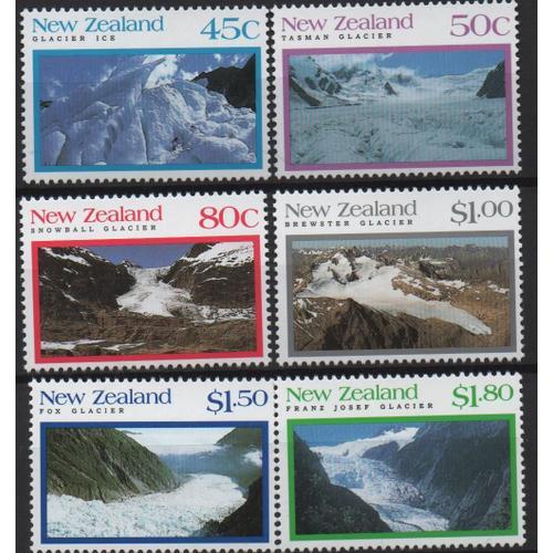 Nouvelle-Zélande Timbres Les Glaciers 1992