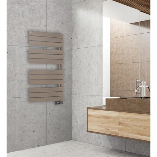 Sèche-serviettes électrique asymétrique Deltacalor 500W beige 5m²