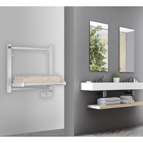 Sèche-serviettes électrique à inertie fluide Deltacalor Papillon1 150W blanc