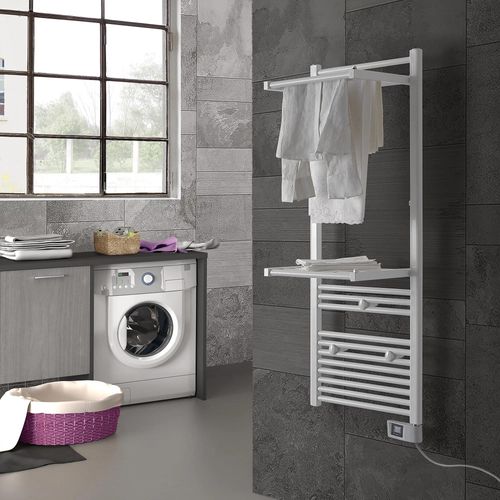 Sèche-serviettes électrique à inertie fluide Deltacalor Papillon2 500W blanc
