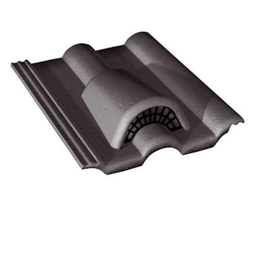 Tuile chatière grillagée Double romane noir