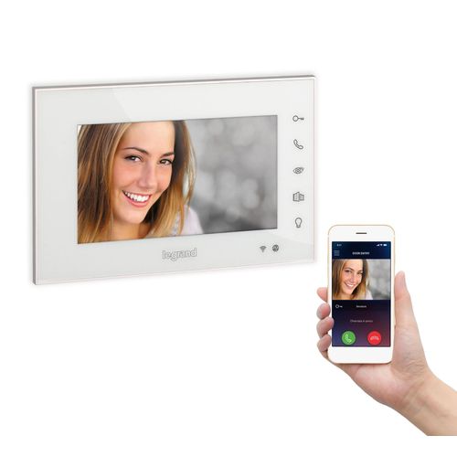 Ecran intérieur connecté Legrand 7" blanc