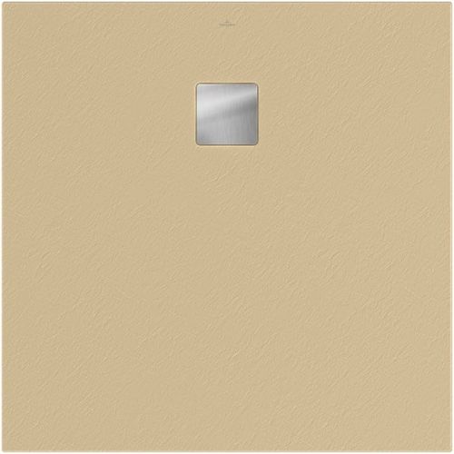 Receveur de douche 80 x 80 cm en acrylique, crème texturé, Villeroy & Boch Exklusive