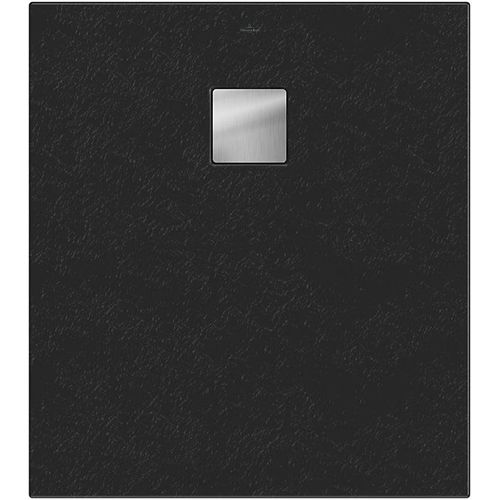 Receveur de douche 80 x 90 cm en acrylique, anthracite texturé, Villeroy & Boch Exklusive