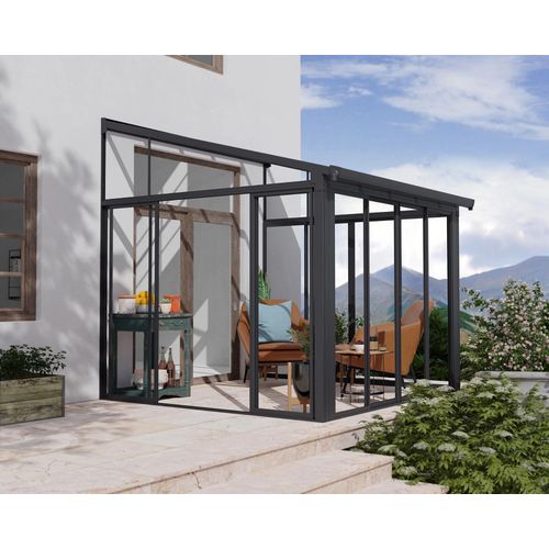 Véranda Adossée Canopia Sanremo 2.77 X 3.05m Gris Anthracite