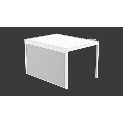 Store Façade Manuel Gris Pour Pergola Oviedo Blanc 3,81m
