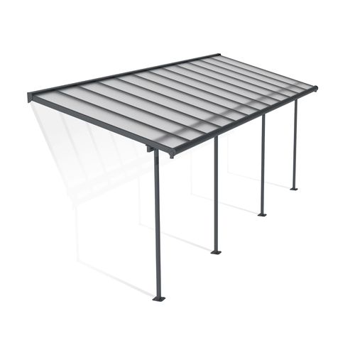 Pergola Adossée Sierra Palram Canopia Aluminium Gris 2.2 X 6.7 Cm