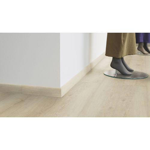 Lot de 5 plinthes Ultimate coloris bois blanc 195x6cm