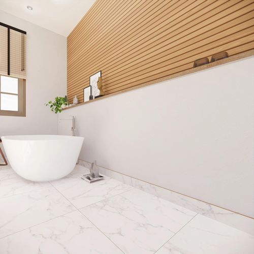 Lot de 4 plinthes Aruma blanc mat 7,5 x 60 cm GoodHome