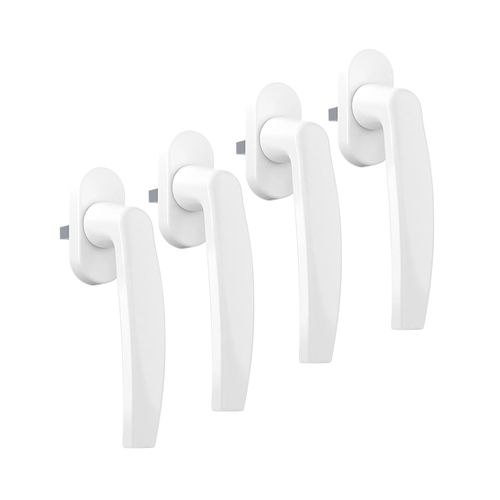 Lot de 4 poignées PVC blanc pour fenêtre L.118mm