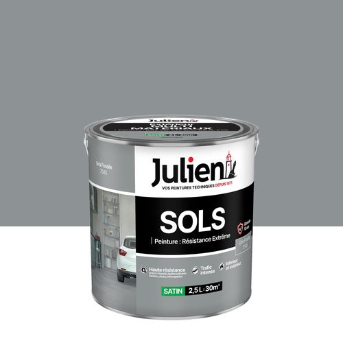 Peinture sols résistance extrême Julien gris fossile satin 2,5L
