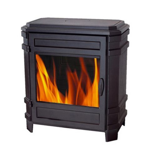 Poêle à bois en fonte Invicta Vosges noir en fonte 8kW 90m²