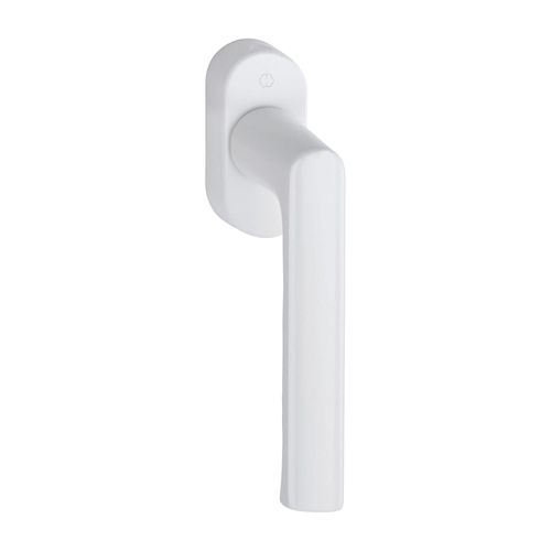 Poignée alu laqué blanc Hamburg pour fenêtre L.129mm