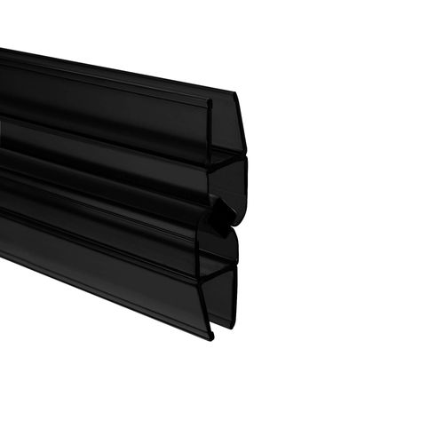 Joint d'étanchéité de douche, 200 cm, noir, pour verre 8 mm