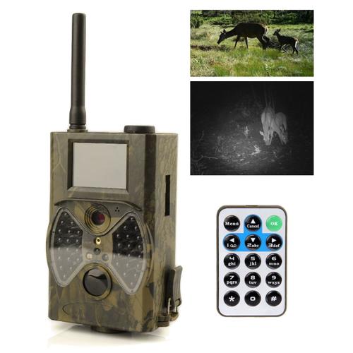 Caméra Infrarouge Détecteur Vision Nocturne Chasse GSM Mms 12Mp 1080P Camouflage + SD 8Go YONIS