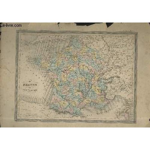 4 Cartes De France : La France Divisée En 86 Départements - La France Physique - La France Par Provinces - La Gaule Divisée En Provinces Romaines.